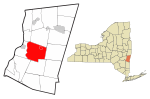 Columbia County New York incorporated areas Claverack highlighted